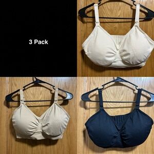 HOFISH 3PACK Full Bust Seamless Nursing Bras
